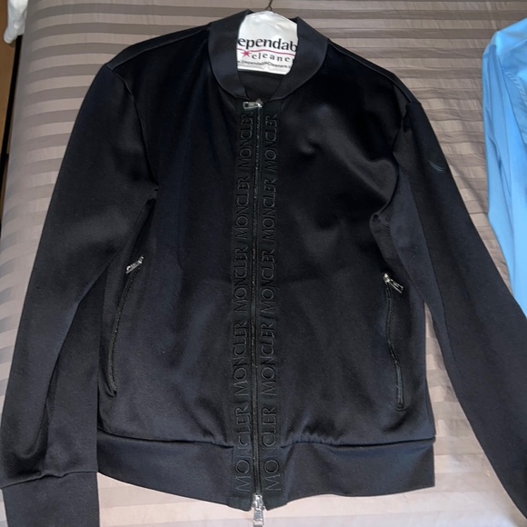 Black moncler jacket size L 